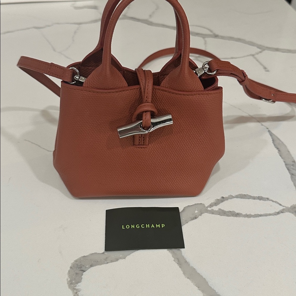 Longchamp Leather Top Handle Bag